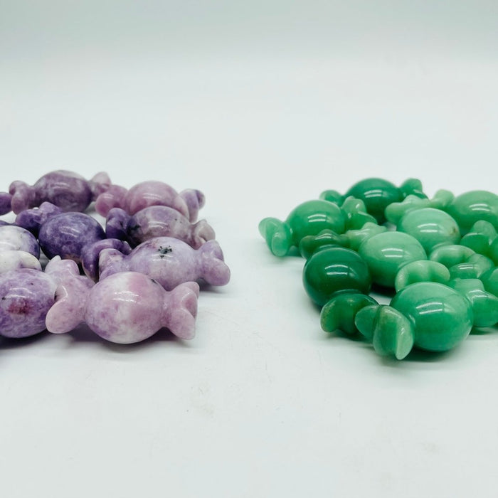 Green Aventurine Lepidolite Candy Carving Wholesale