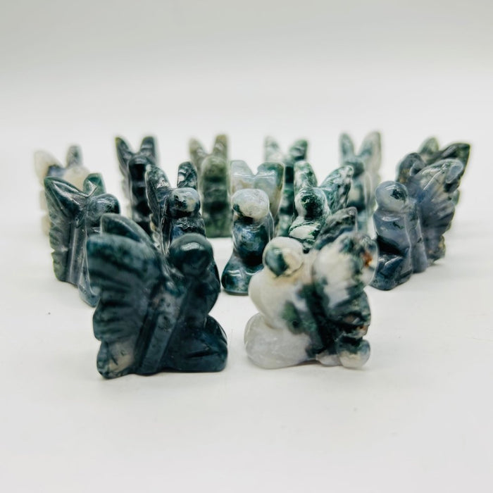 Green Aventurine & Moss Agate Butterfly Fairy Wholesale