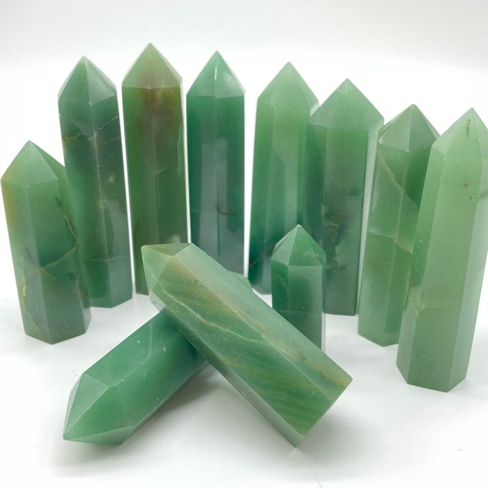 Green Aventurine Stone Points Wholesale Clearance