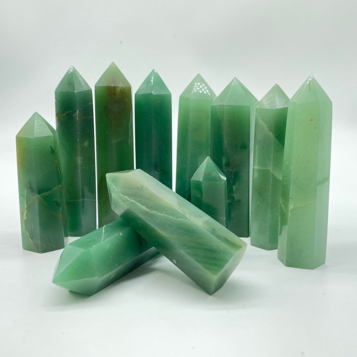 Green Aventurine Stone Points Wholesale Clearance