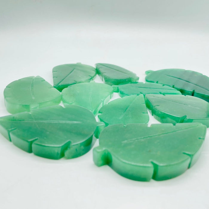 Green Aventurine Tree Leaf Carving Wholesale