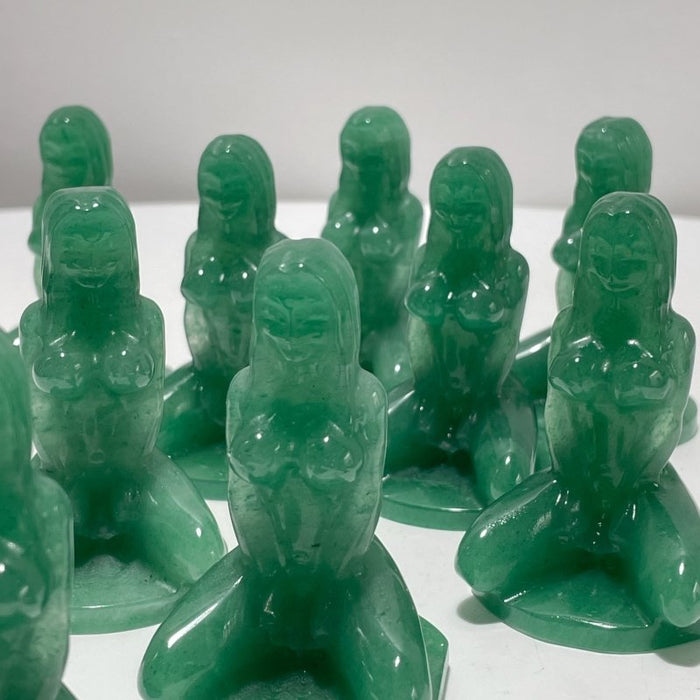 Green Aventurine Yoga Goddess Carving Wholesale