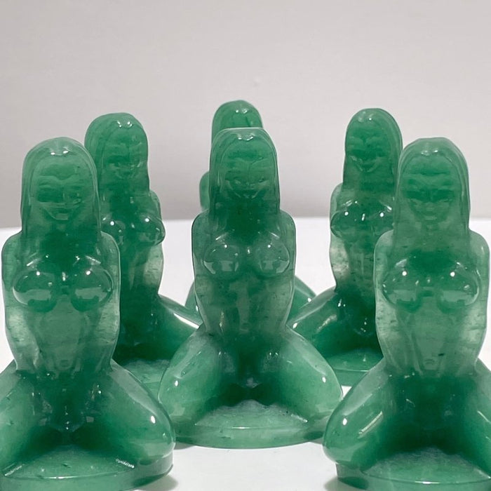 Green Aventurine Yoga Goddess Carving Wholesale