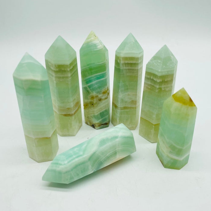 Green Calcite Tower Points Crystal Wholesale