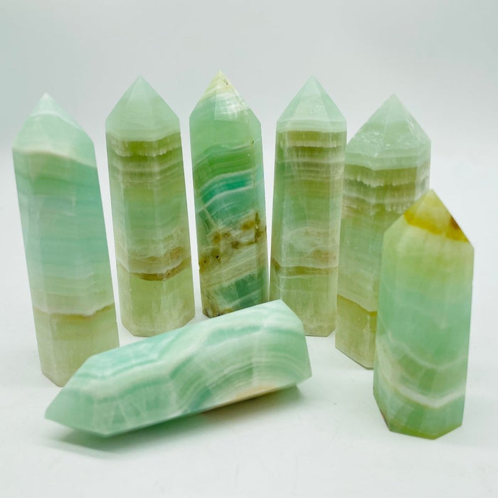Green Calcite Tower Points Crystal Wholesale
