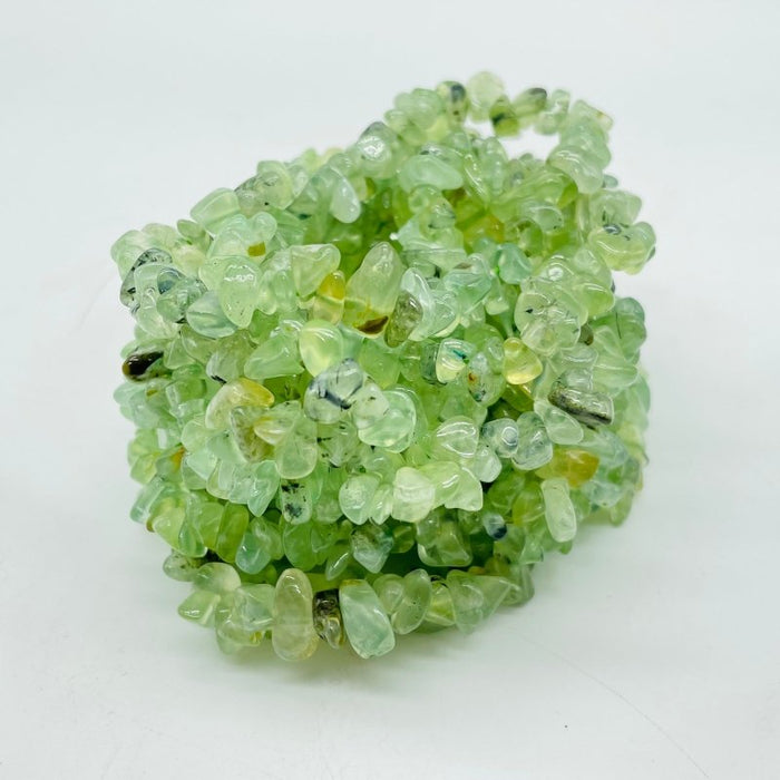 Green Prehnite Chip Bracelet Wholesale