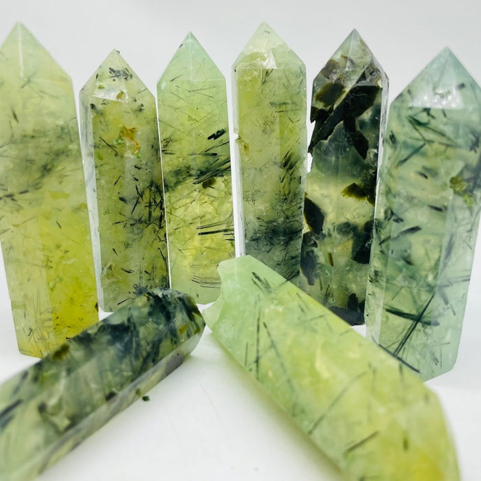 Green Prehnite Tower Point Wholesale