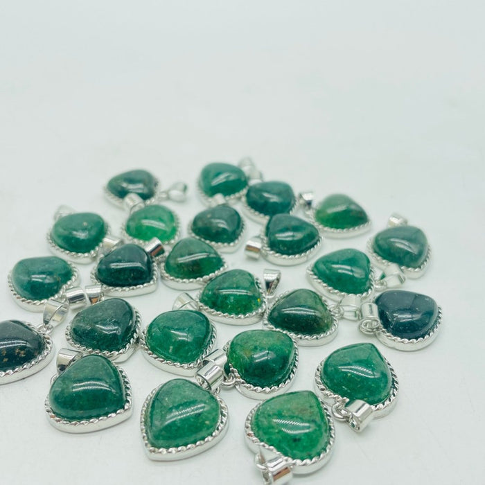 Green Strawberry Quartz Tiger Eye Heart Pendant Wholesale