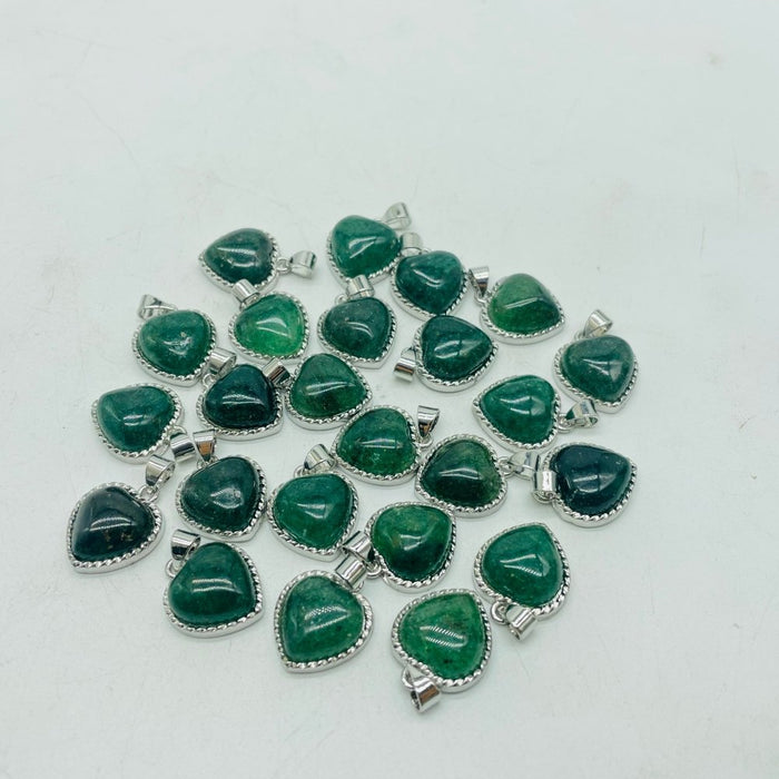 Green Strawberry Quartz Tiger Eye Heart Pendant Wholesale