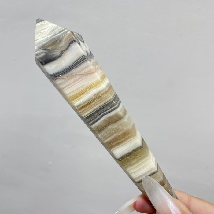 Grey Yellow Calcite Point Magic Wand Scepter Wholesale