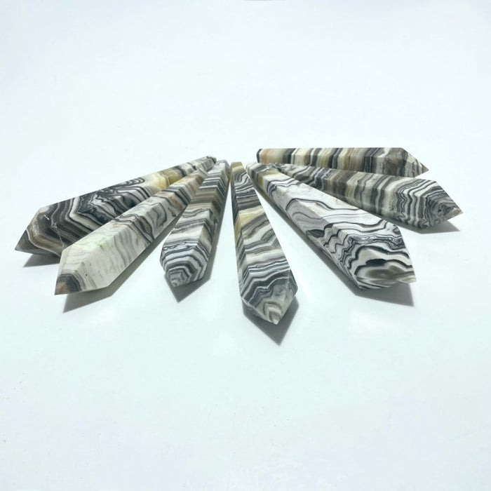 Grey Yellow Calcite Point Magic Wand Scepter Wholesale