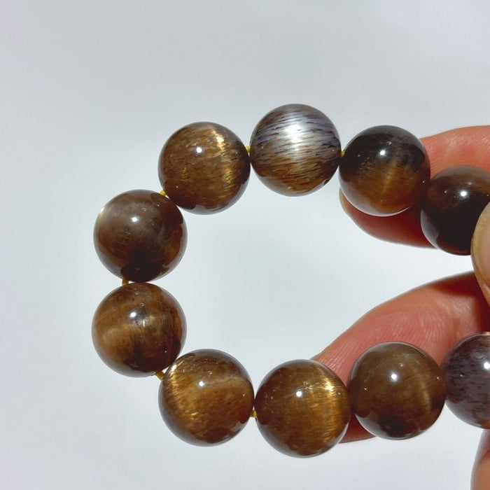 High Grade Black Sunstone With Hematite Moonstone Bracelet(HGUB22)