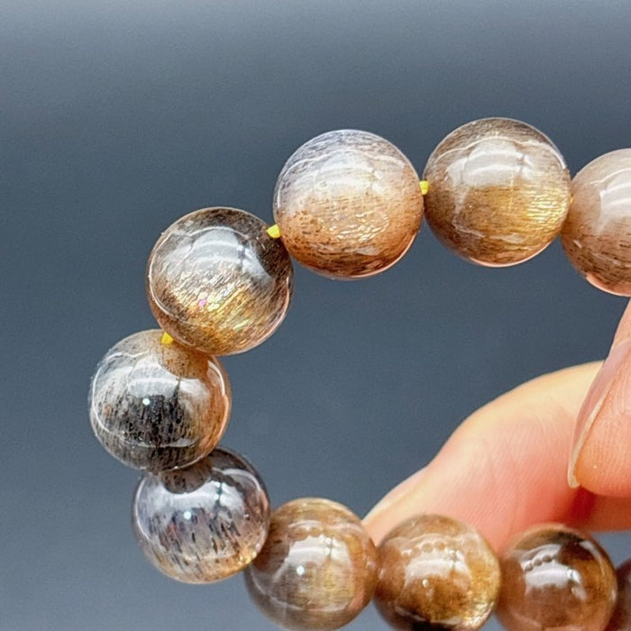 High Grade Black Sunstone With Hematite Moonstone Bracelet(HGUB22)