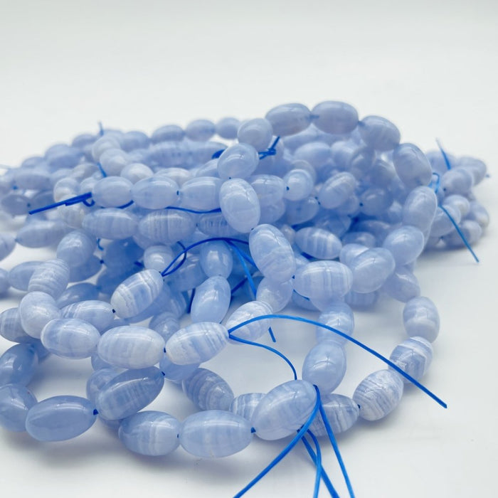 High Grade Blue Lace Agate Barrel Bracelet Wholesale
