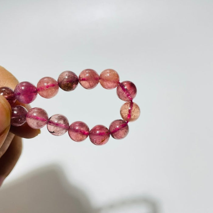 High Grade Clear Red Tourmaline Bracelet (HGUB18)