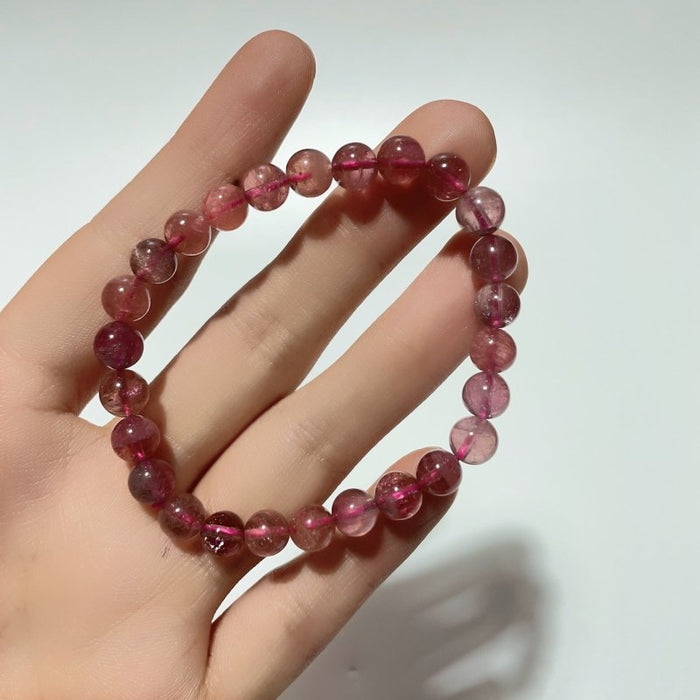 High Grade Clear Red Tourmaline Bracelet (HGUB18)