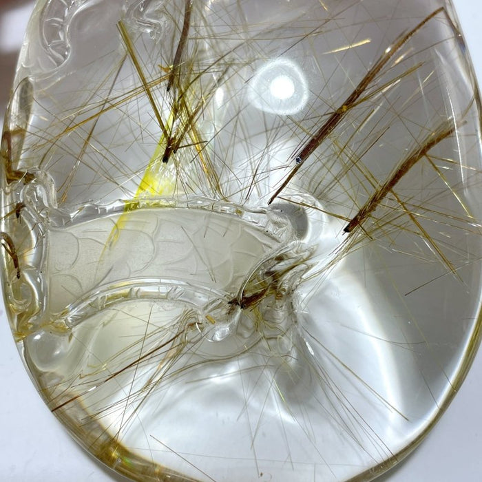 High Grade Quan Yin Rutile Crystal Carving