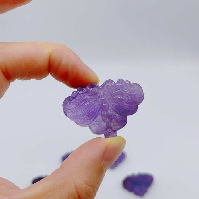 High Quality Amethyst Butterfly Carving Wholesale