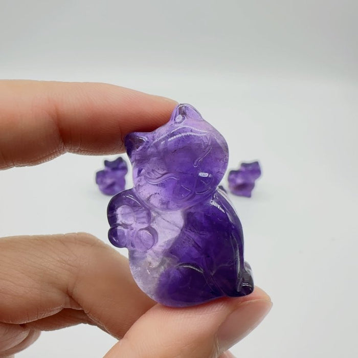 High Quality Amethyst Cat Carving Wholesale