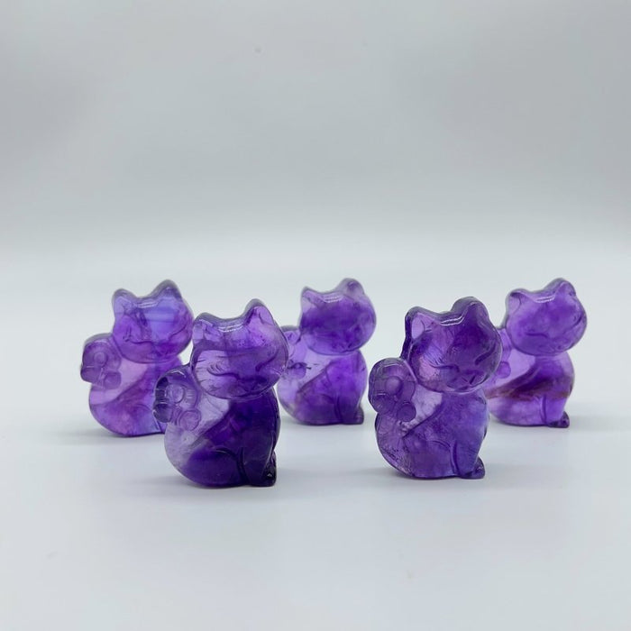 High Quality Amethyst Cat Carving Wholesale