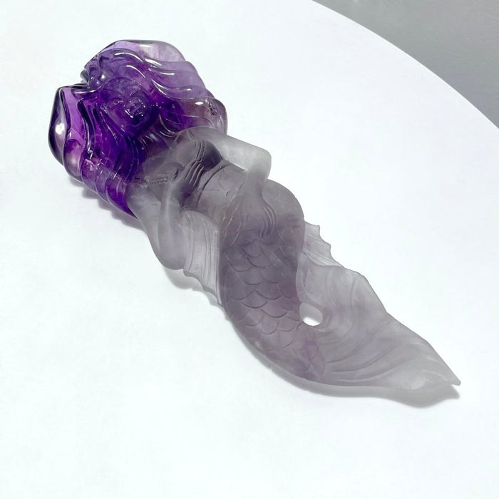 High Quality Amethyst Mermaid Carving