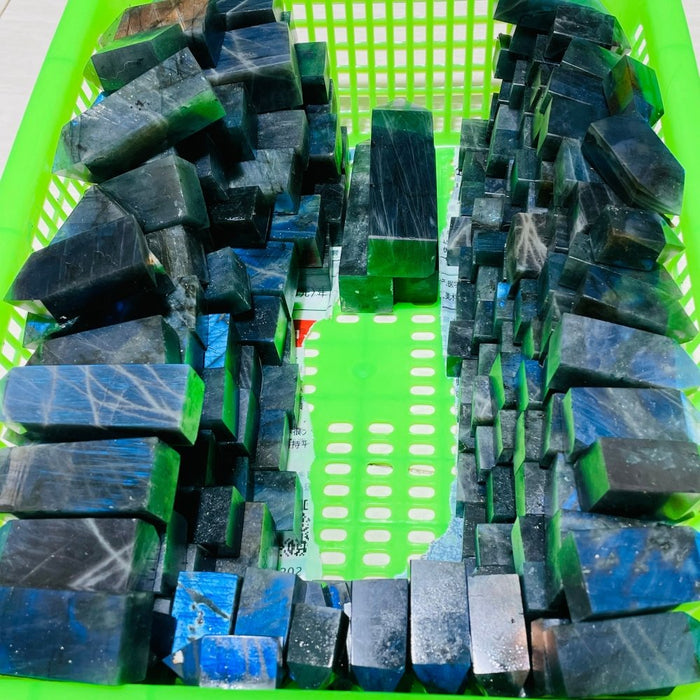 High Quality Blue Labradorite Four-Sided Tower Point Wholesale
