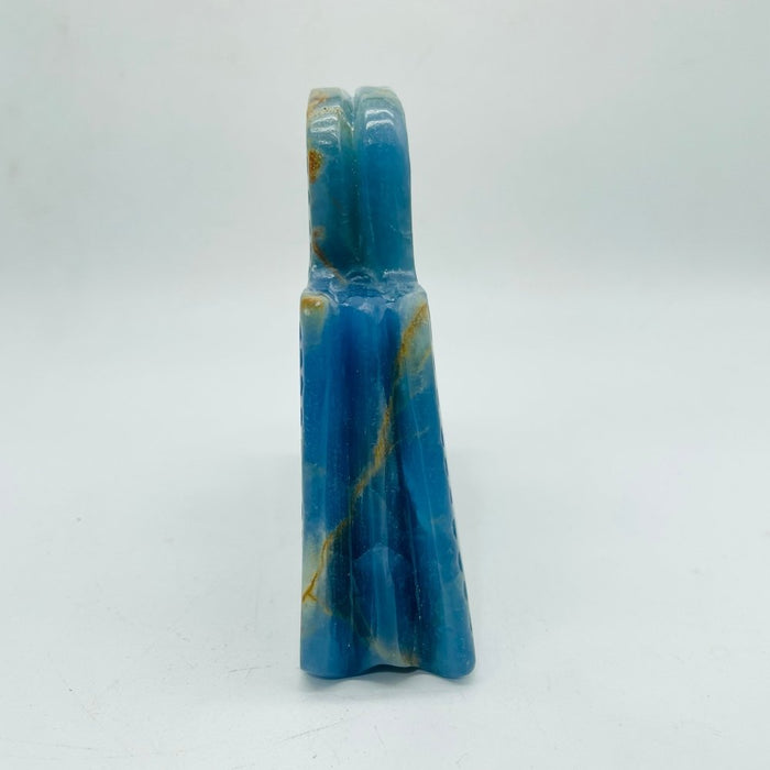 High Quality Blue Onyx Handbag Carving