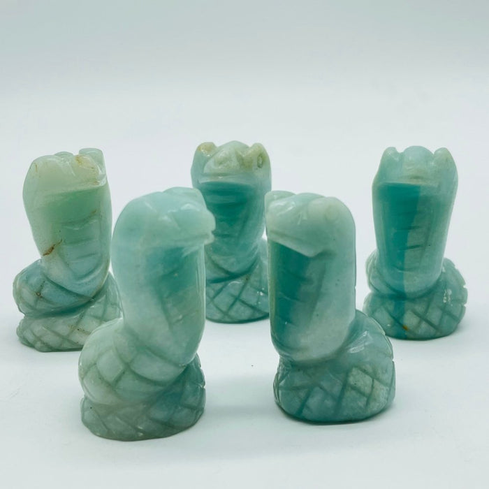 High Quality Caribbean Calcite Snake Cobra Carving Crystal Wholesale