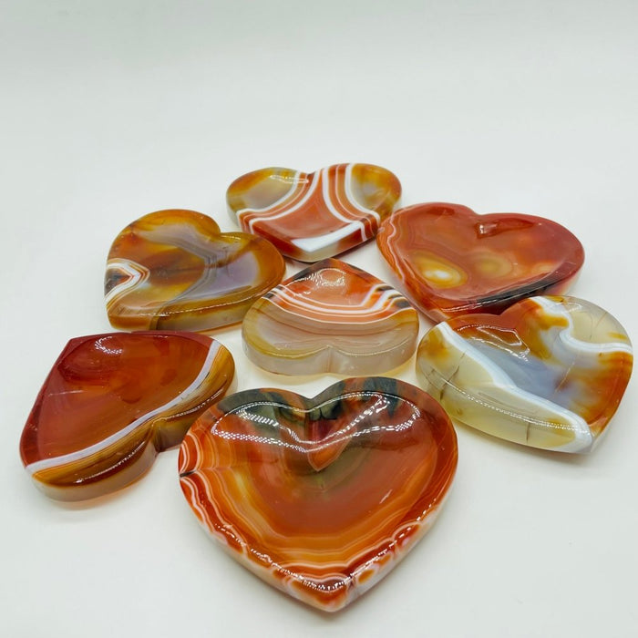 High Quality Carnelian Heart Bowl Shallow Bowl Wholesale