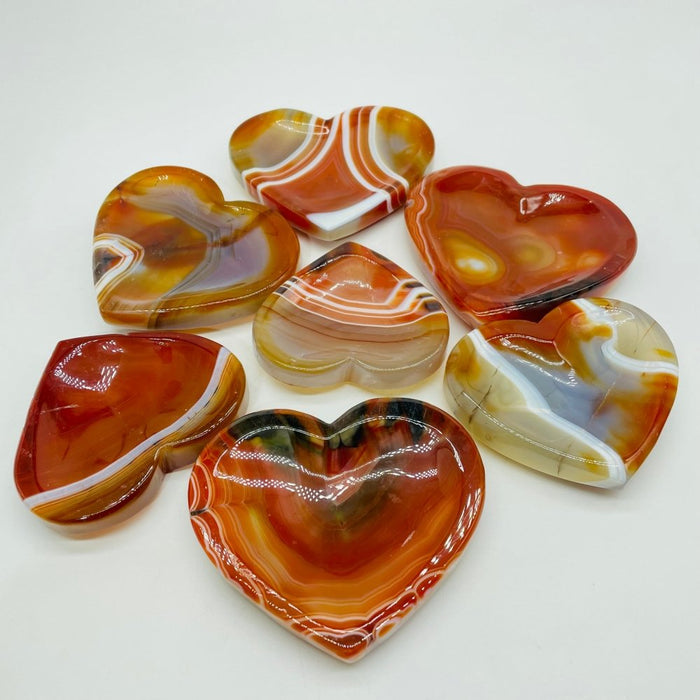 High Quality Carnelian Heart Bowl Shallow Bowl Wholesale