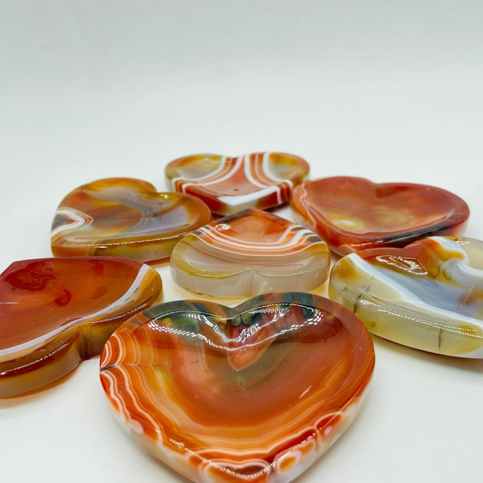 High Quality Carnelian Heart Bowl Shallow Bowl Wholesale