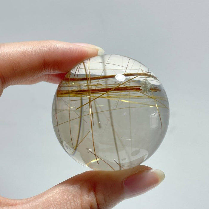 High Quality Clear Rutile Quartz Sphere For Collection