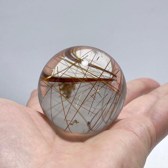 High Quality Clear Rutile Quartz Sphere For Collection
