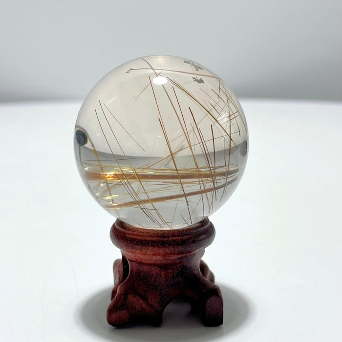 High Quality Clear Rutile Quartz Sphere For Collection