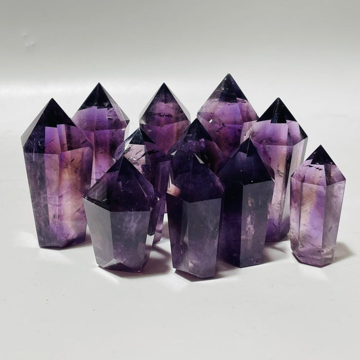 High Quality Deep Purple Amethyst Point Wholesale