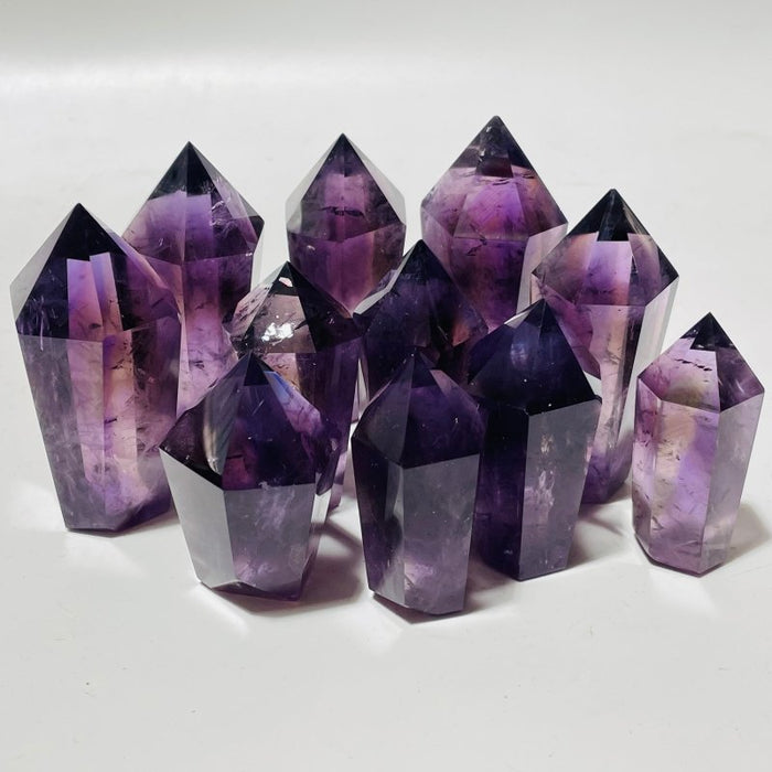 High Quality Deep Purple Amethyst Point Wholesale