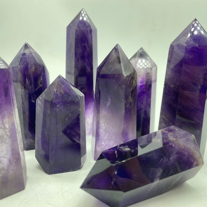 High Quality Deep Purple Amethyst Tower Point Wholesale
