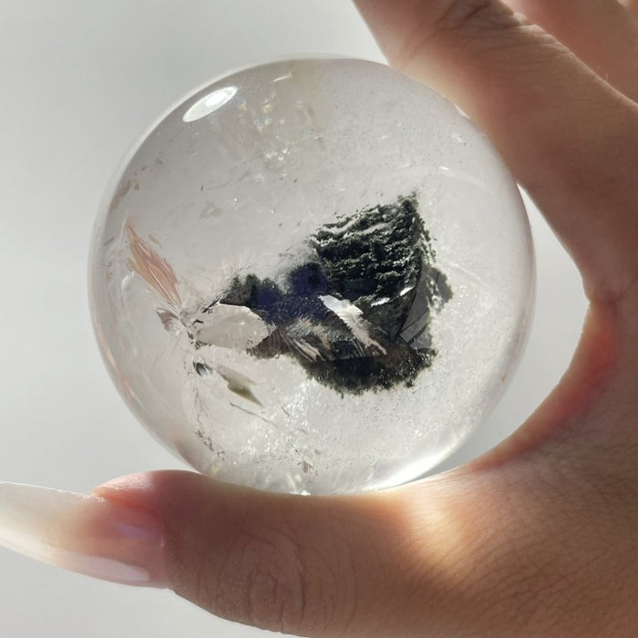High Quality Garden Quartz Lodolite Sphere