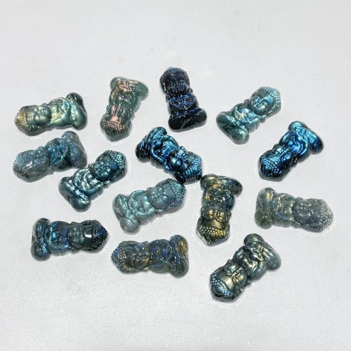 High Quality Labradorite Baby Buddha Carving Wholesale