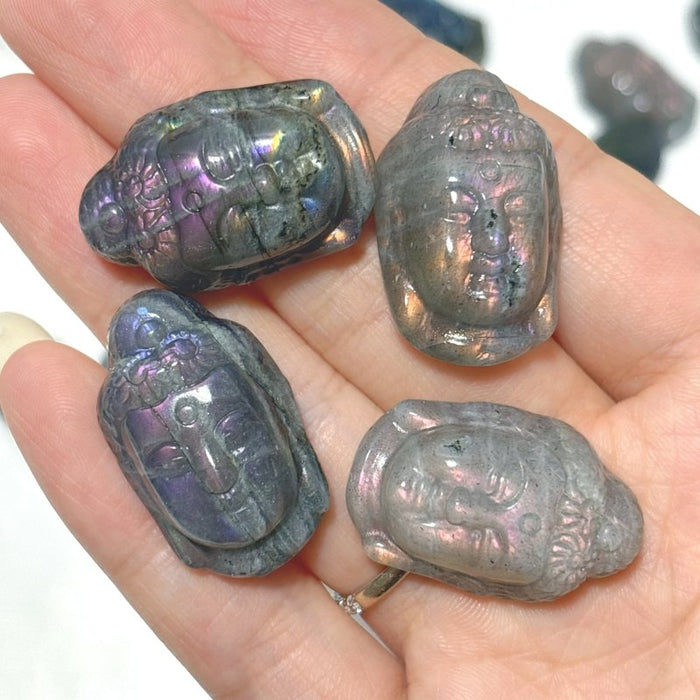 High Quality Labradorite Buddha Head Carving Wholesale