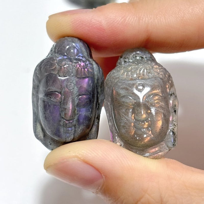 High Quality Labradorite Buddha Head Carving Wholesale