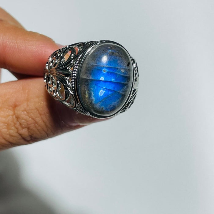 High Quality Labradorite Butterfly Ring Wholesale