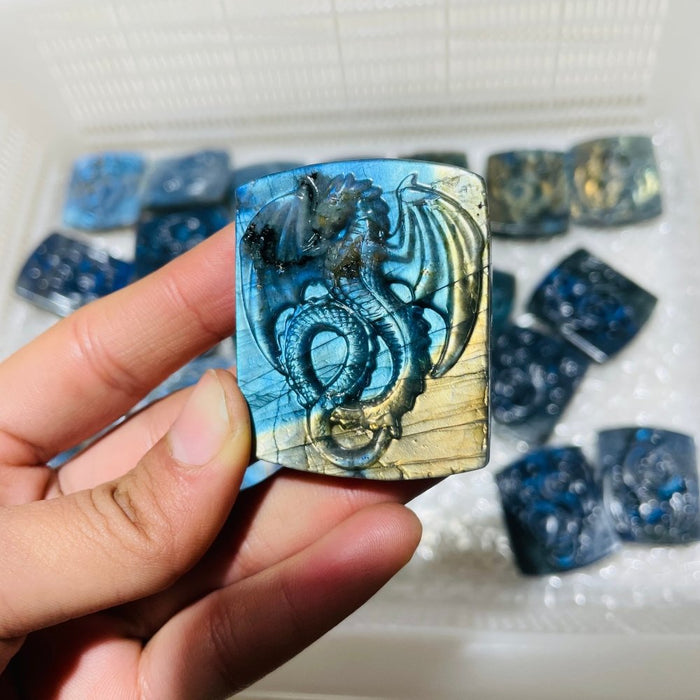 High Quality Labradorite Dragon Carving Wholesale