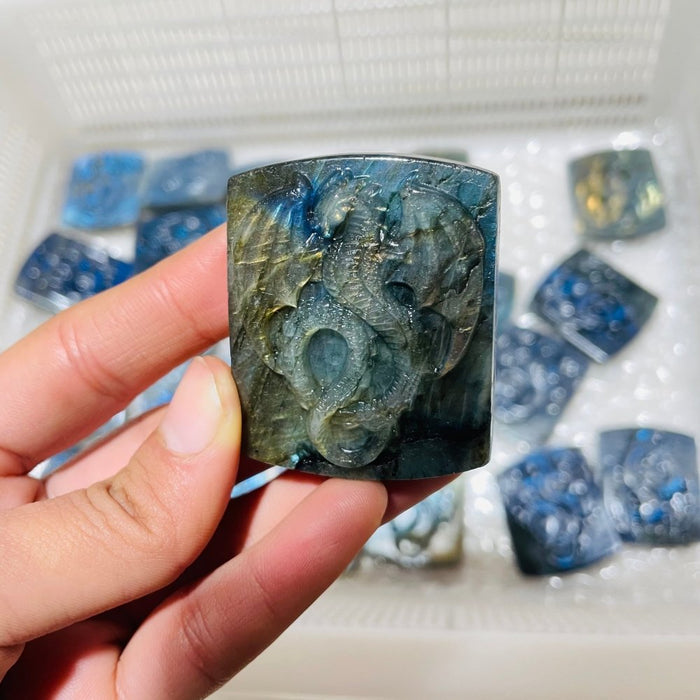 High Quality Labradorite Dragon Carving Wholesale