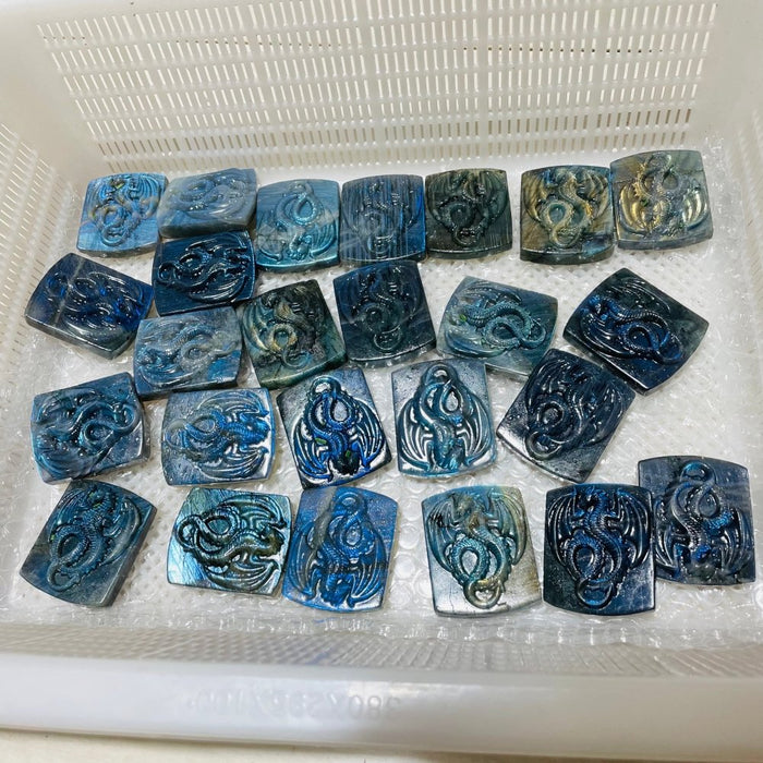 High Quality Labradorite Dragon Carving Wholesale
