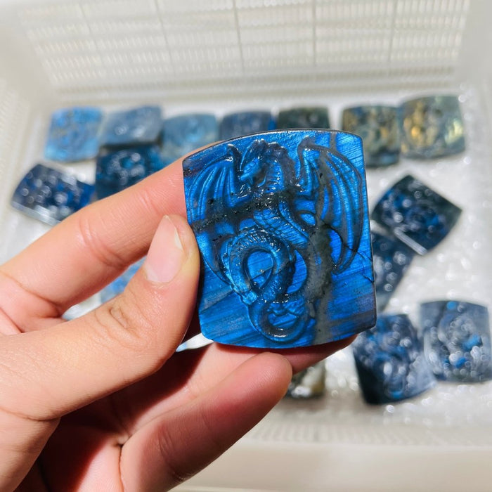 High Quality Labradorite Dragon Carving Wholesale