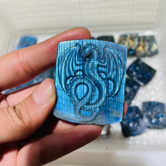 High Quality Labradorite Dragon Carving Wholesale