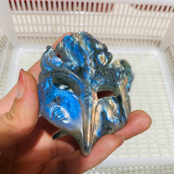 High Quality Labradorite Masquerade Masks Carving Wholesale