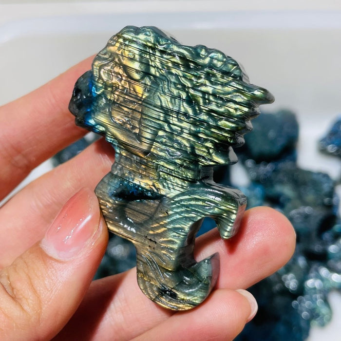 High Quality Labradorite Mermaid Carving Wholesale
