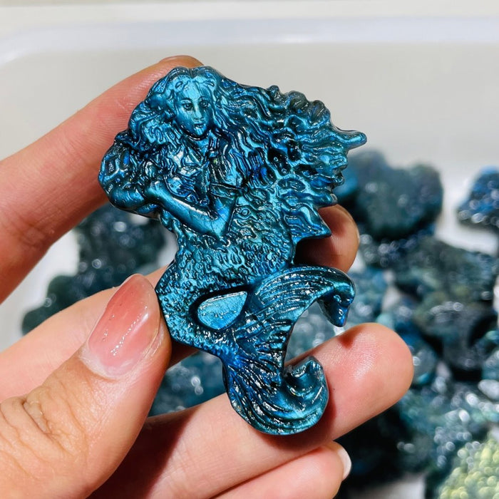 High Quality Labradorite Mermaid Carving Wholesale
